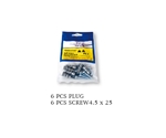 NO.D2705-6PC-PLUG-6PC-SCREW4.5x25